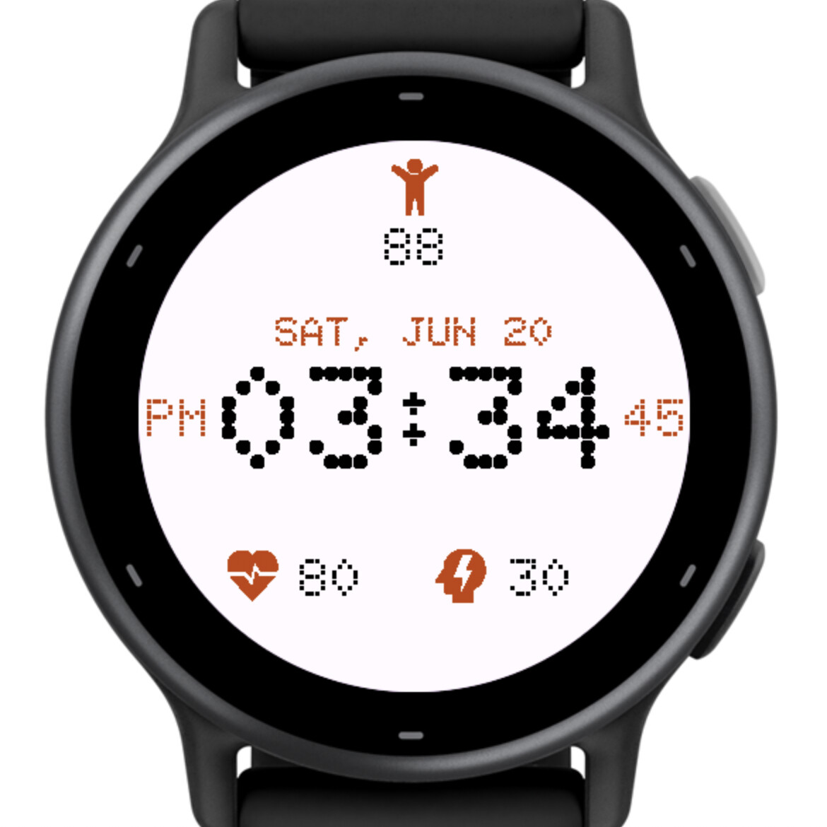 Dotpace - Minimal Dot-Matrix Digital Watch Face · Screenshot 1