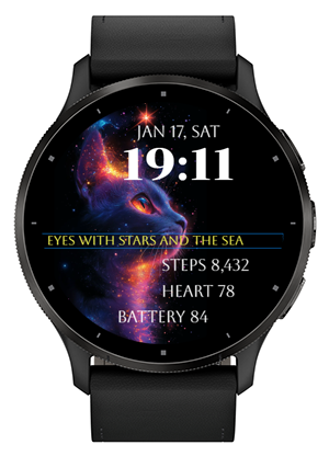 Star Cat Garmin watch face