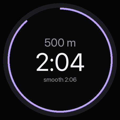 Indoor Rowing Split - 500m Field · Screenshot 0