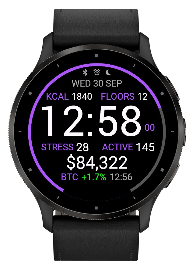 BitcoinLive — Bitcoin Price Watch Face · Screenshot 2