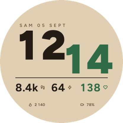 Ligature - Bold Typographic Watch Face · Screenshot 1