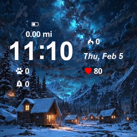 Snowy Night Cabin Starr Sky · Screenshot 1