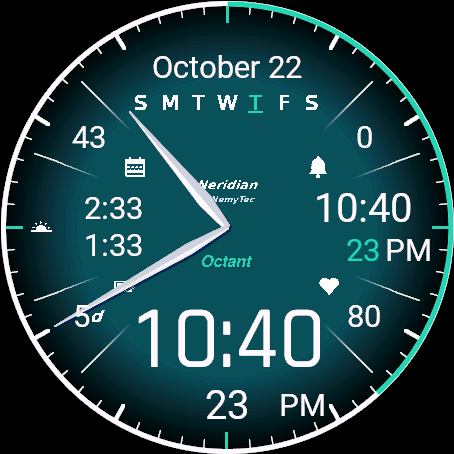 Neridian Octant - analog watch watch with multipe · Screenshot 1
