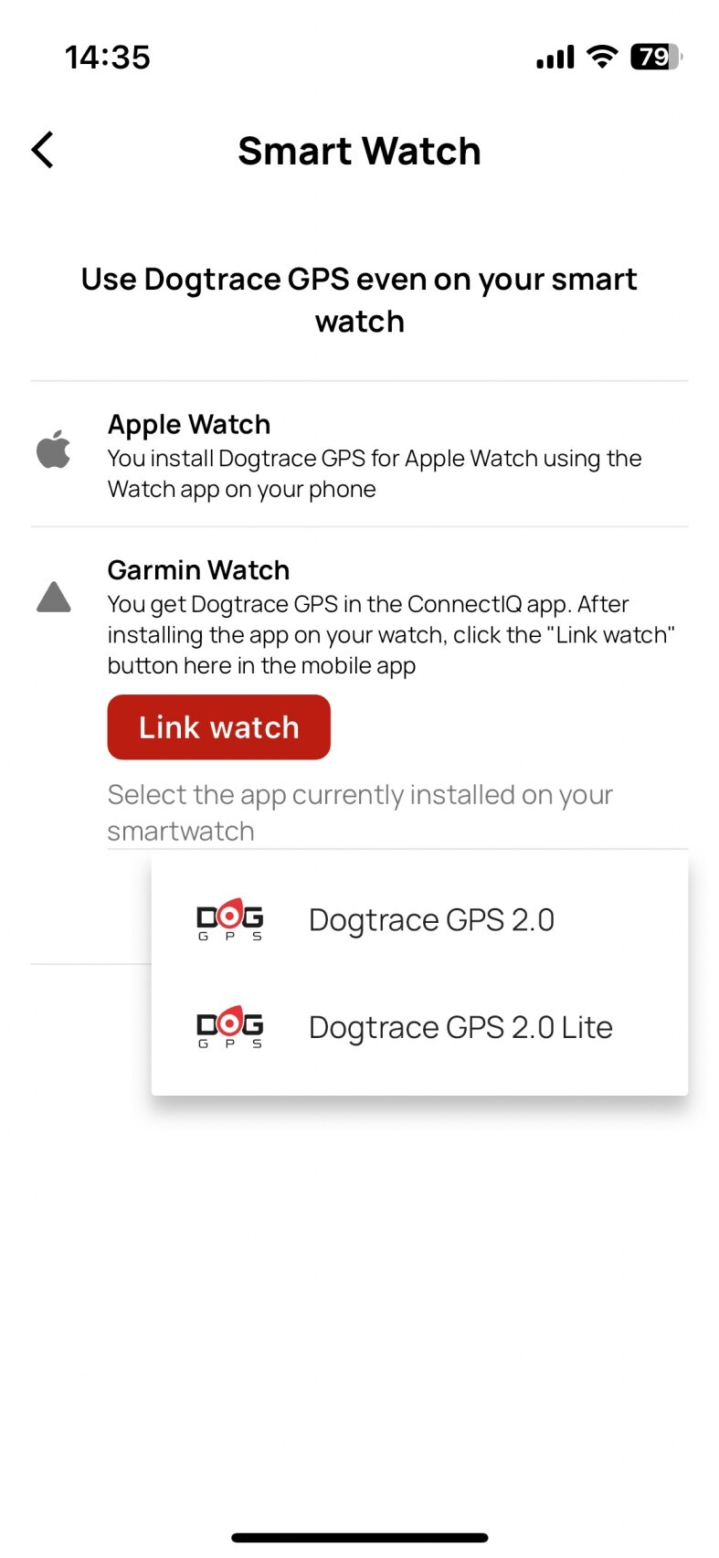 Dogtrace GPS 2.0 · Screenshot 2