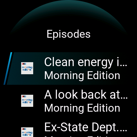 Alohacasts: your favorite podcasts on your wrist · Screenshot 1