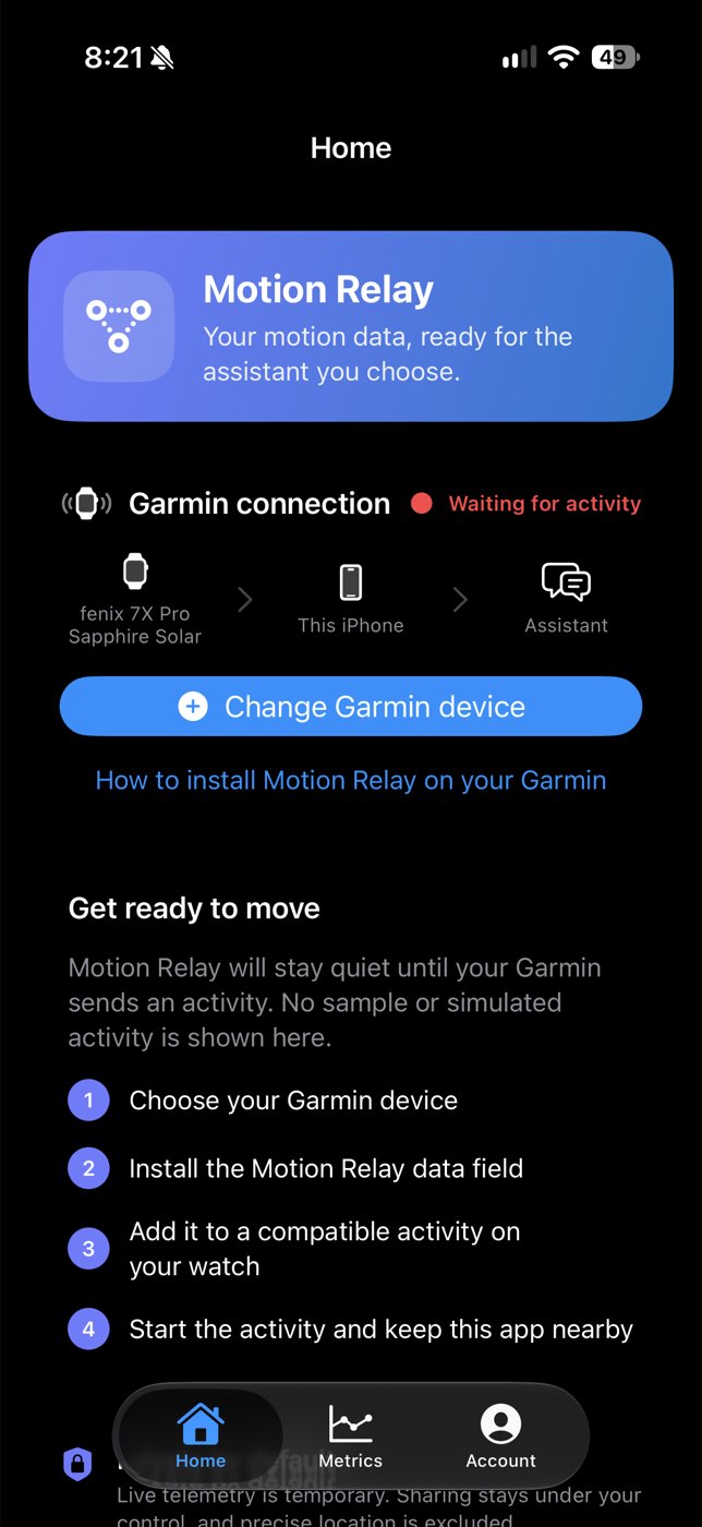 MotionRelay — Beta Preview · Screenshot 1
