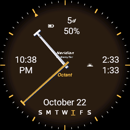 Neridian Octant - analog watch watch with multipe · Screenshot 0