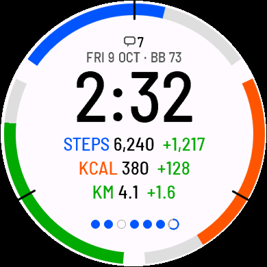 Pace Rings Watch Face - Daily Goals, On Track · Screenshot 2
