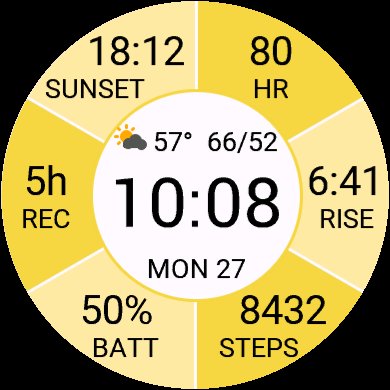 Sectors - Six Data Fields & Weather · Screenshot 3