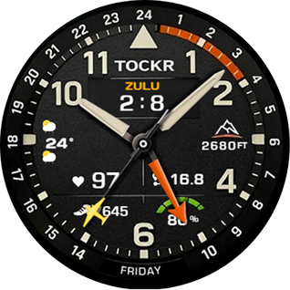 Tockr Skytrain Heritage: Zulu Aviator Watchface · Screenshot 1