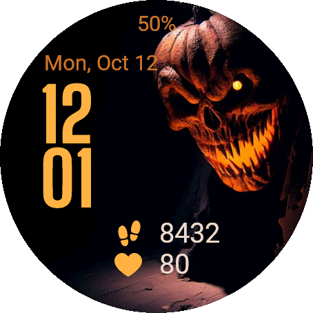 Halloween Pumpkin AMOLED · Screenshot 0