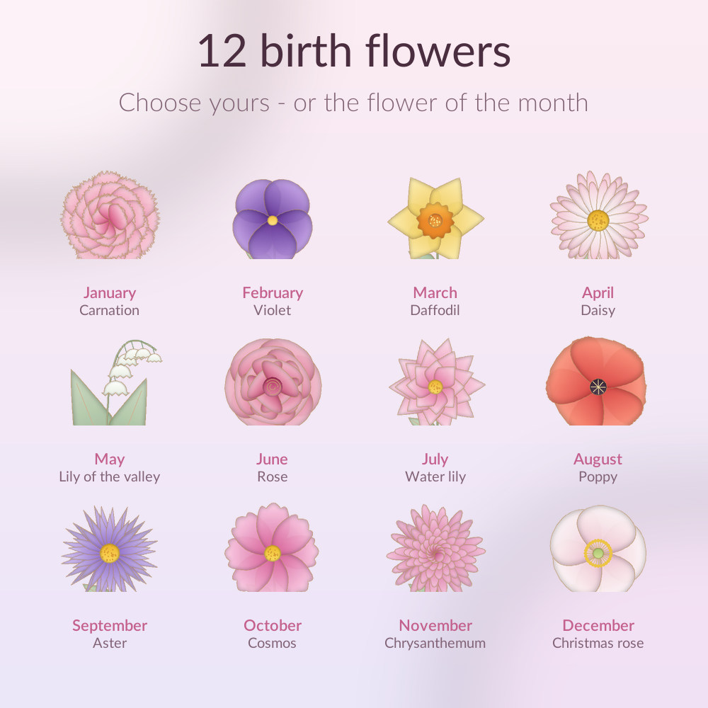 Petalia Birth Flower - 女性表盘 · Screenshot 1