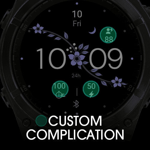 Pink Flower Digital Watch Face · Screenshot 2