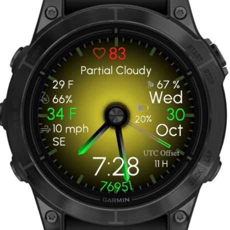 Gradient Green (Garmin Weather) · Screenshot 3
