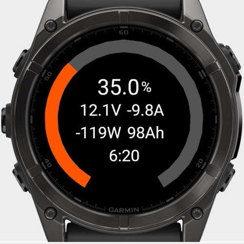 ShuntWatch Vi Data Field - Battery Bank Monitor · Screenshot 2