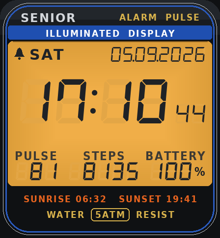 Senior LCD Type: Watch Face · Screenshot 0