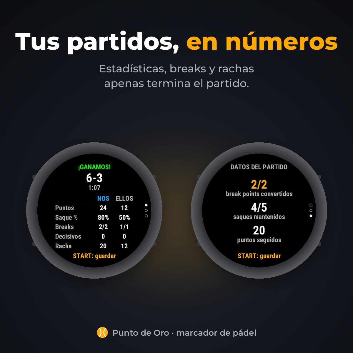 Padel Score · Punto de Oro · Screenshot 4