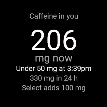 Caffeine Clock - Caffeine Level Widget · Screenshot 0