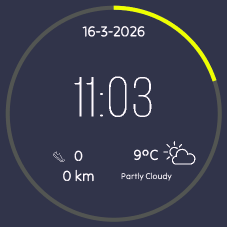 Clean steps/goal focused watch face 6