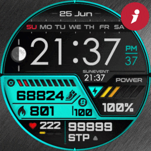 iFacer - POWER HUD (Neon) · Screenshot 0