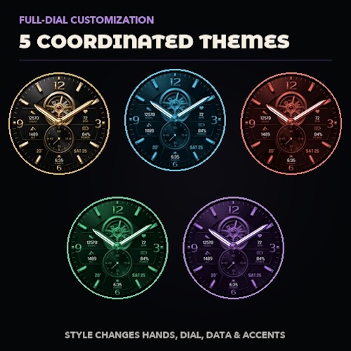 Obsidian Helix: Luxury Analog Watch Face · Screenshot 1