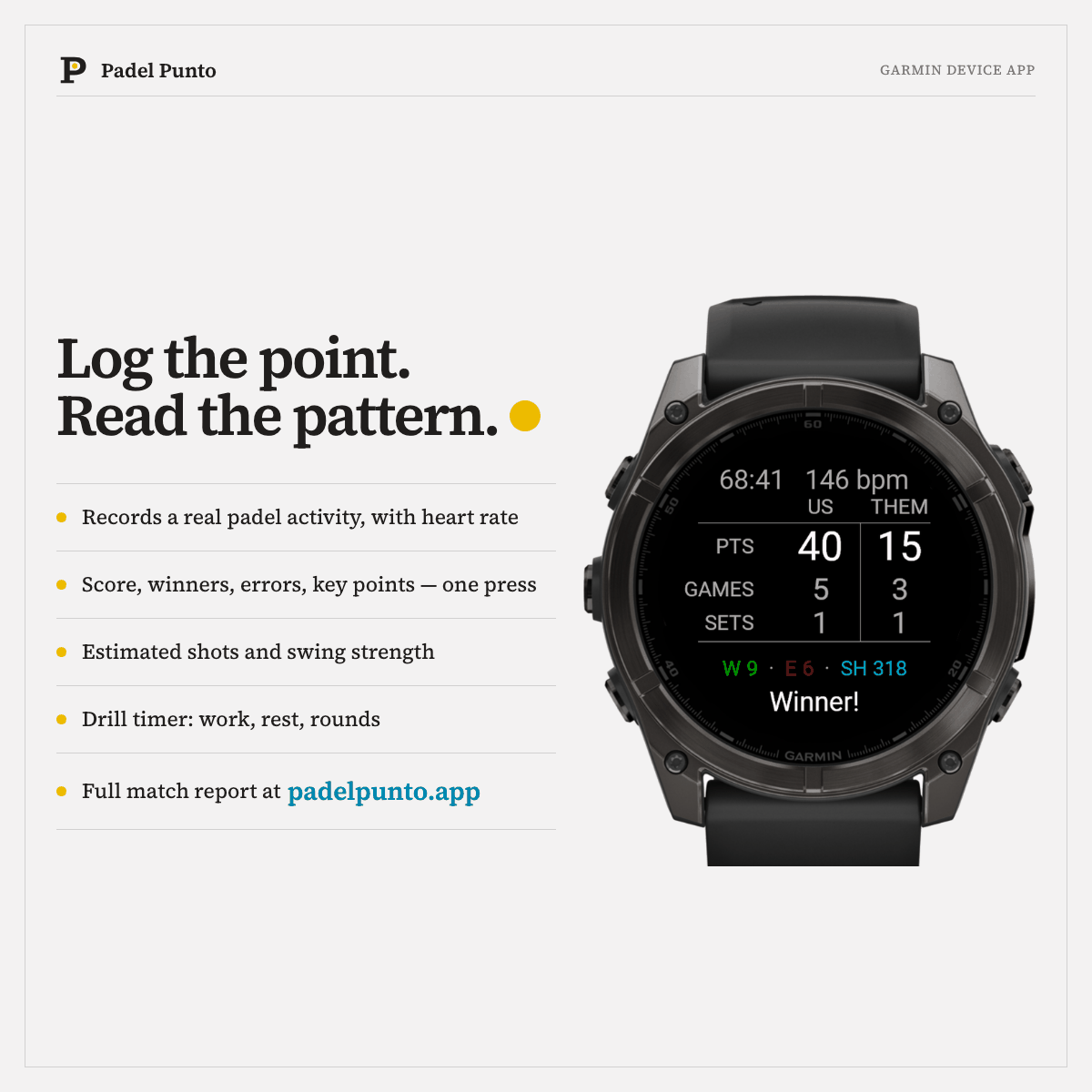 Padel Punto - Padel Score & Performance Tracker · Screenshot 0