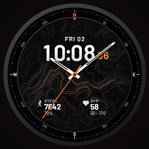 Terrain - Topographic Hybrid Watch Face · Screenshot 0
