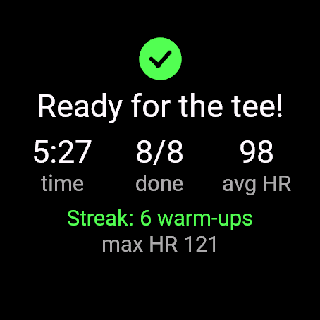 Tee Ready – Golf Warm-Up · Screenshot 4