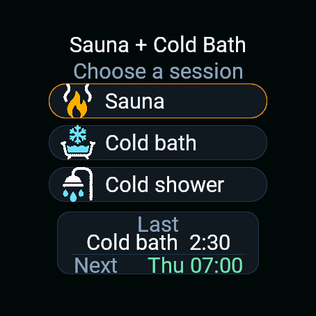 Sauna & Cold Bath Trial · Screenshot 0