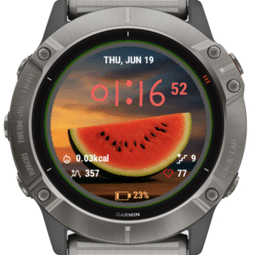 Watermelon Sunset Watch Face · Screenshot 0