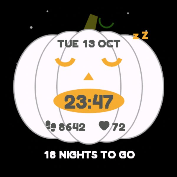 Mood Pumpkin - Halloween Watch Face · Screenshot 3