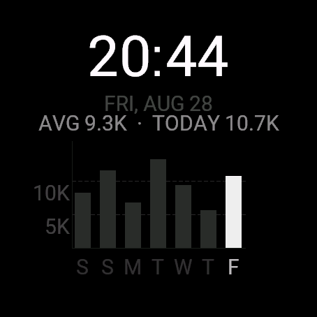 StepWeek - Weekly Steps Watch Face · Screenshot 1