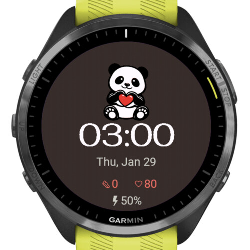 Cute Panda Love – Animated Heart 2