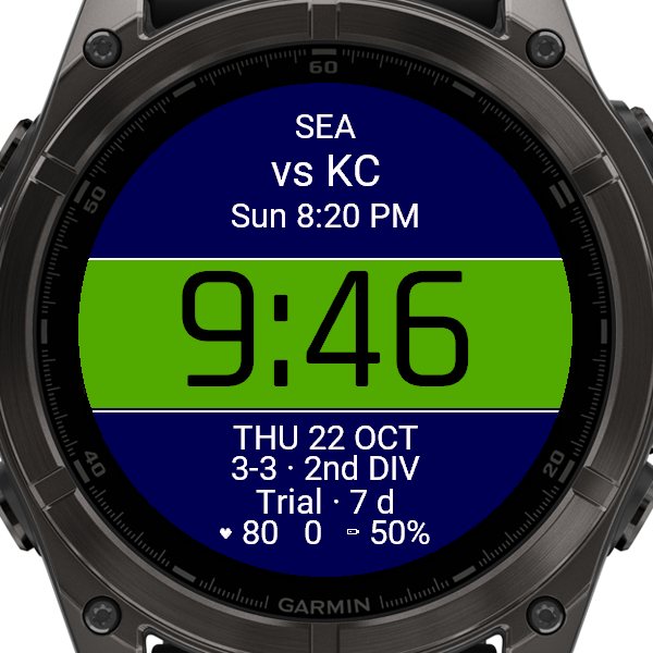 American Football Tracker — Watch Face · Screenshot 4