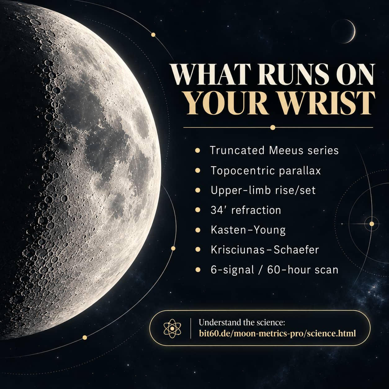 Moon Metrics Pro：月相、月出与月落 · Screenshot 4