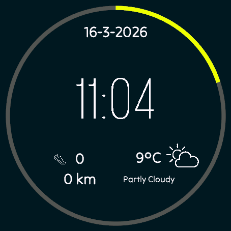 Clean steps/goal focused watch face 2