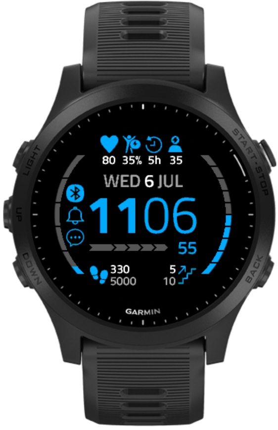 Cristal Garmin watch face preview