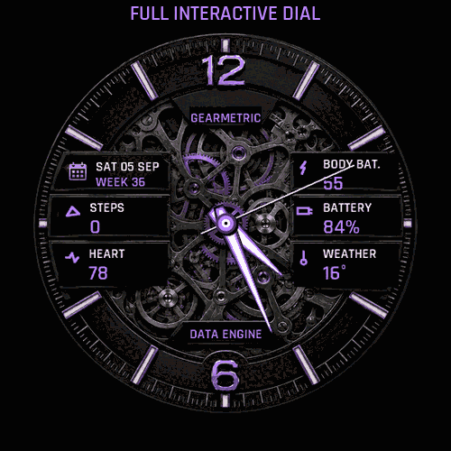 GearMetric Pro | Mechanical Data Watch Face · Screenshot 2