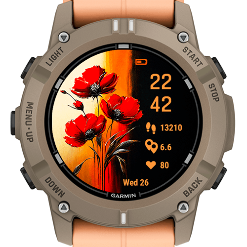 Red Poppy Art Watch Face G · Screenshot 1