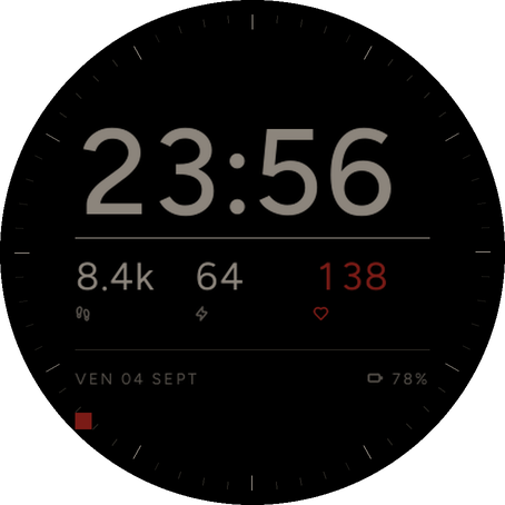 Grid - Minimalist Digital Watch Face · Screenshot 1