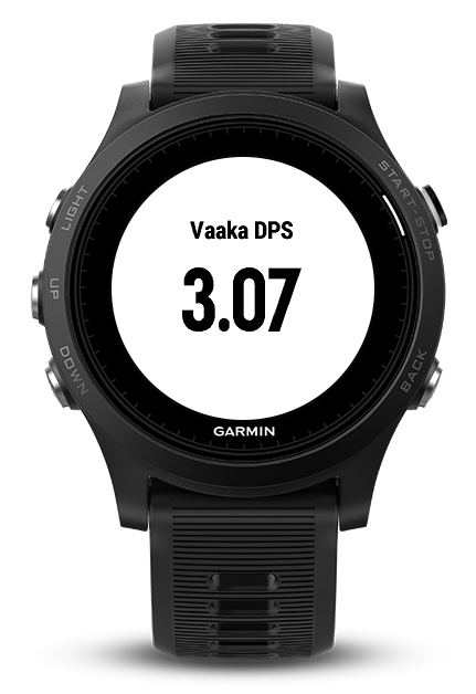 Vaaka Distance Per Stroke Data Field · Screenshot 0