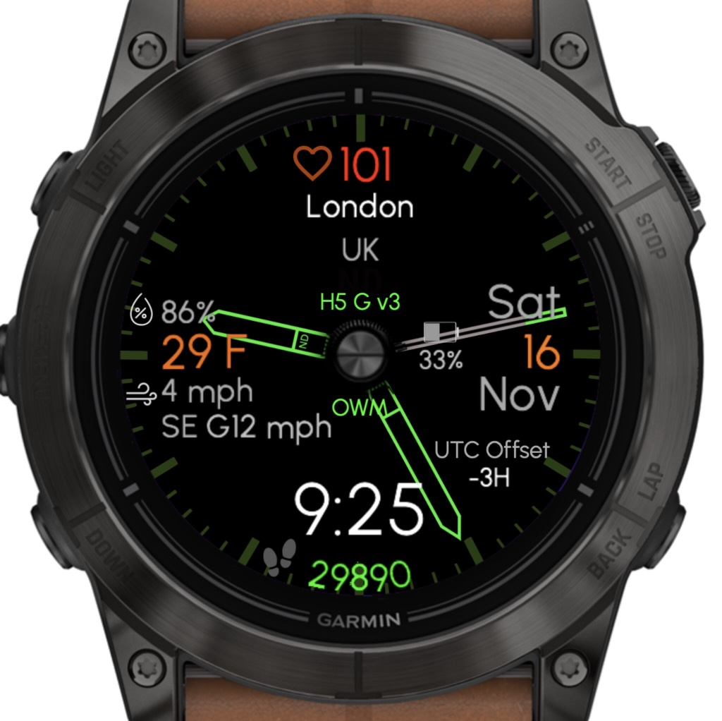 Hybrid 5 Green - OWM Weather · Screenshot 1