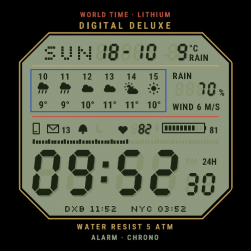 DIGITAL DELUXE - Retro 80s LCD · Screenshot 2