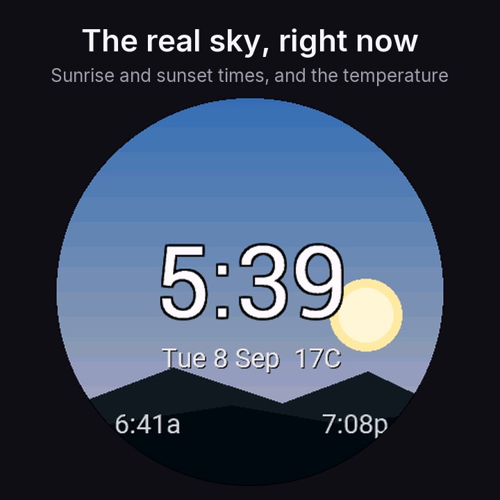Sky - Sunrise Sunset Watch Face · Screenshot 0