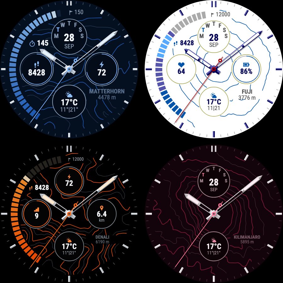 Isohypse Analog Pro - Topo Mountain Watch Face · Screenshot 3