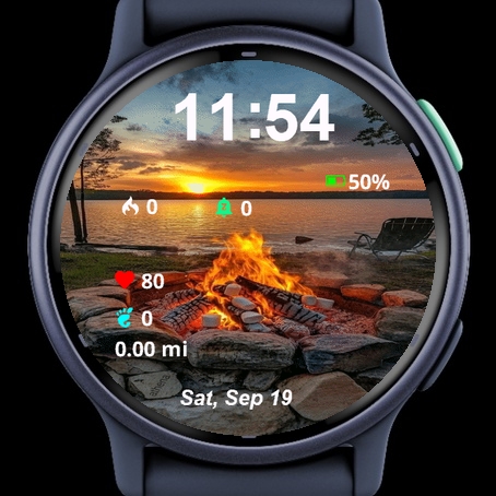 Flames Rocks Front Water · Screenshot 1