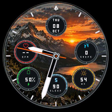 Sunset Analog AMOLED · Screenshot 0