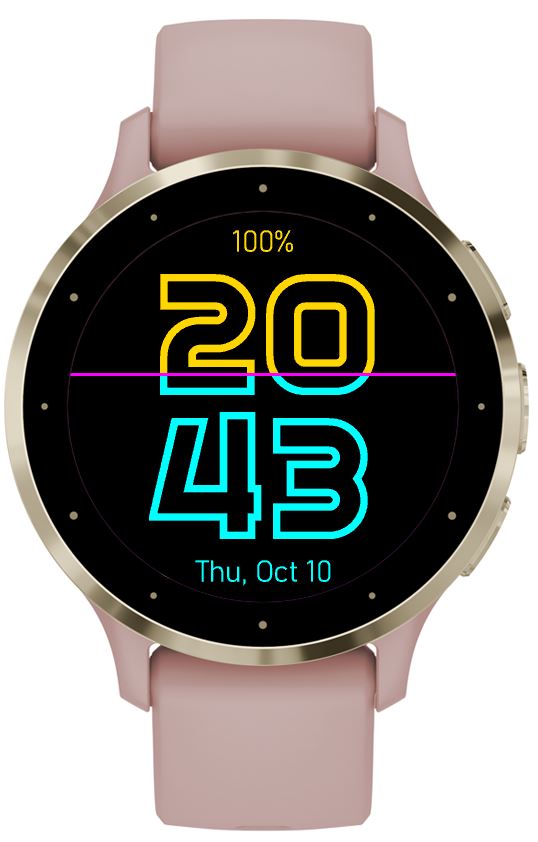 Colorful Time – Vibrant Gradient Minimal Digital · Screenshot 0