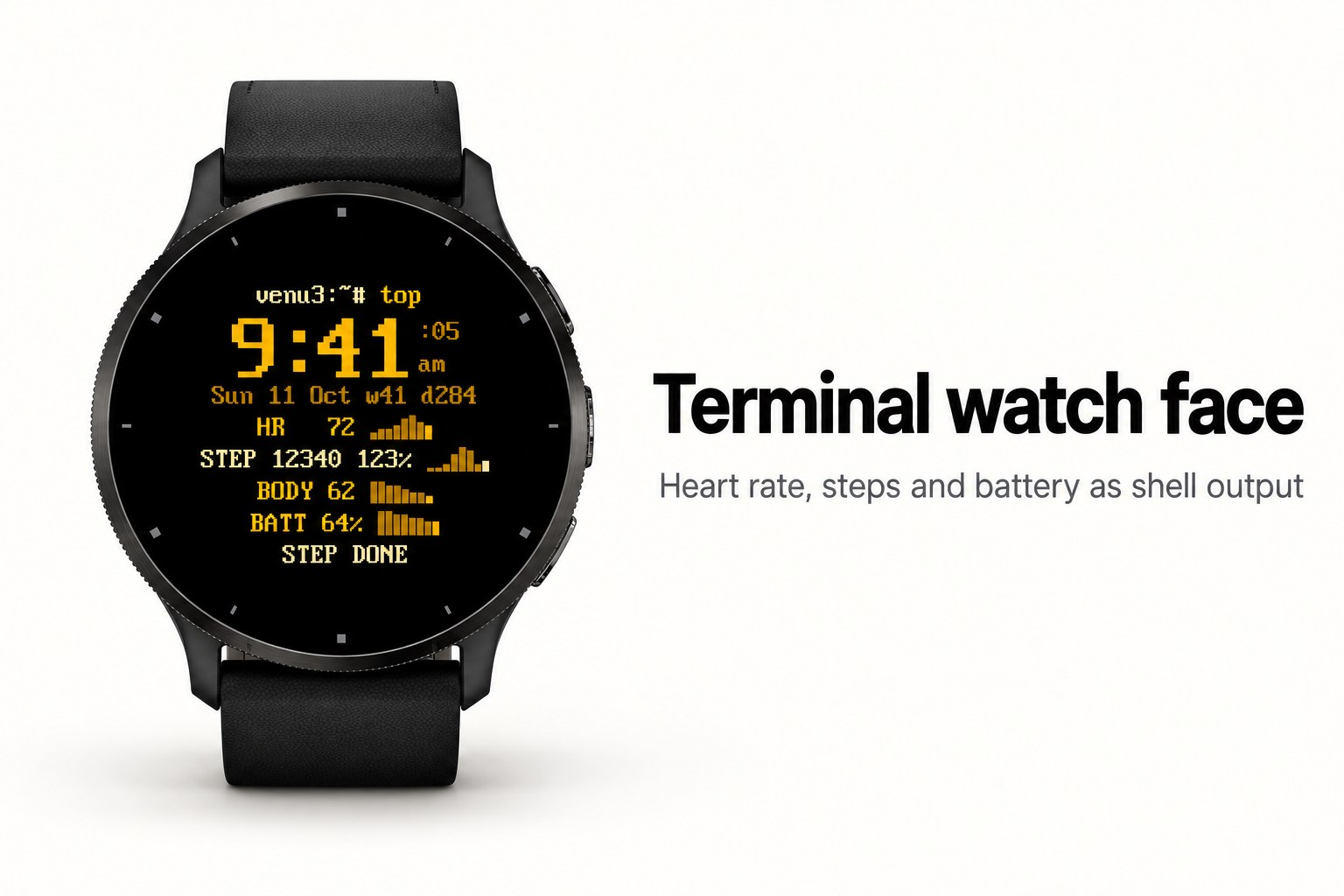 Rootline - Terminal Watch Face · Screenshot 0