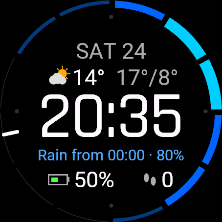 Clear Sky – Rain Timeline Face · ภาพหน้าจอ 0
